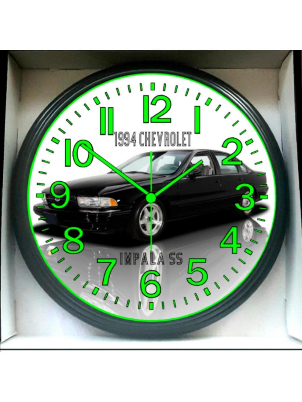1994 Chevrolet Impala SS Glow In The Dark Wall Clock New!